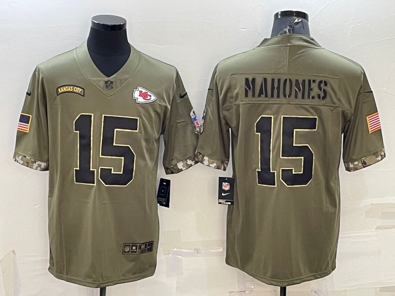 Men Kansas City Chiefs 15 Mahomes Green 2022 Vapor Untouchable Limited Nike NFL Jersey